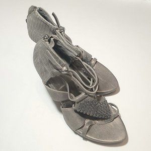 DOLCE VITA Studded Platform Sandal | Women's Size 8 M | Silver Metallic